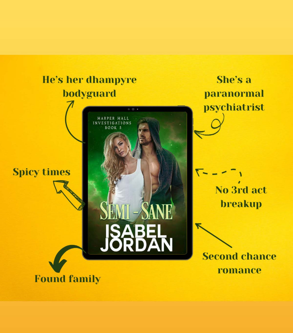 Semi-Sane: (Snarky paranormal romance) (Harper Hall Investigations Book 5) Signed Paperback